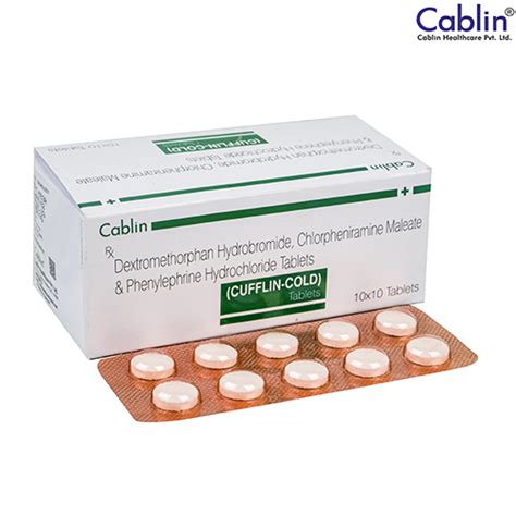 CUFFLIN-COLD Tablets Cablin Healthcare Pvt. Ltd,.