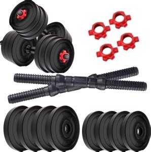 JASMINE Durable 20kg PVC Dumbbell Set | 3kg & 2kg Plates | Rods Gym ...