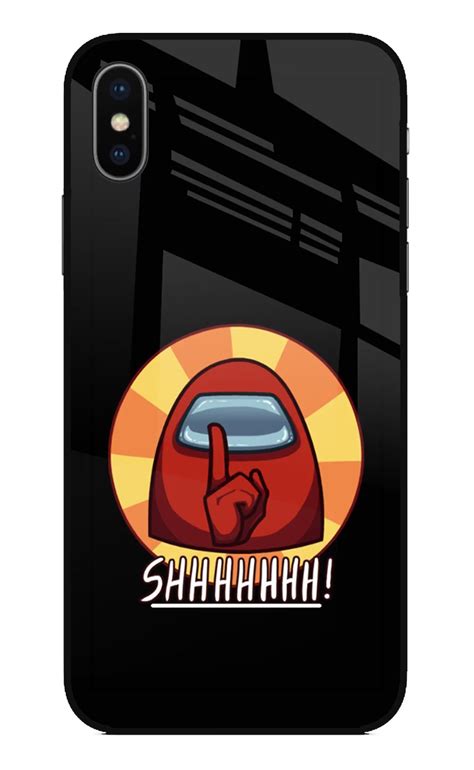 Buy Now Among Us Shhh! Glass Case for iPhone X Online | Casekaro