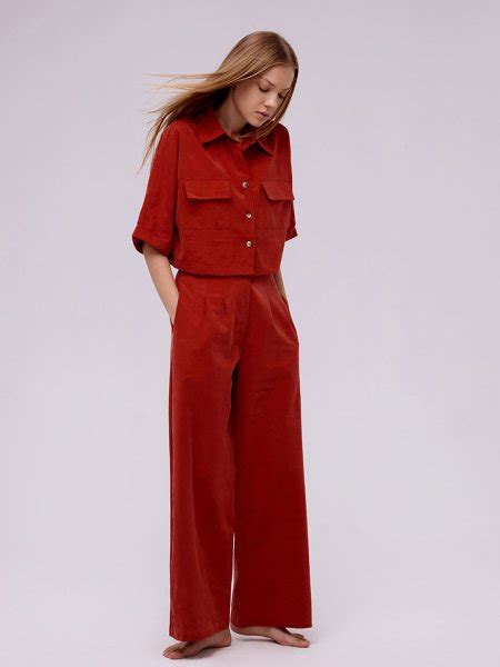 Rust utility crop shirt - Cover Story in Women | ZULU Fashion