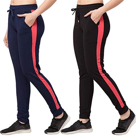 Buy AANGVASTRA Women's Polyster Side Stripped Casual Trackpants (Pack ...