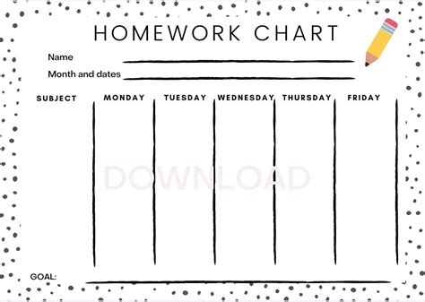 Image result for Homework Chart