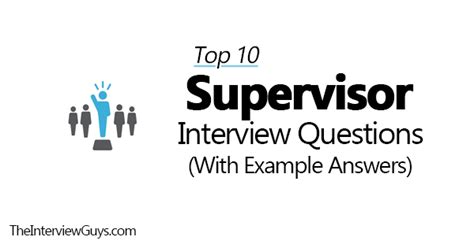 Supervisor Interview Questions 的图像结果