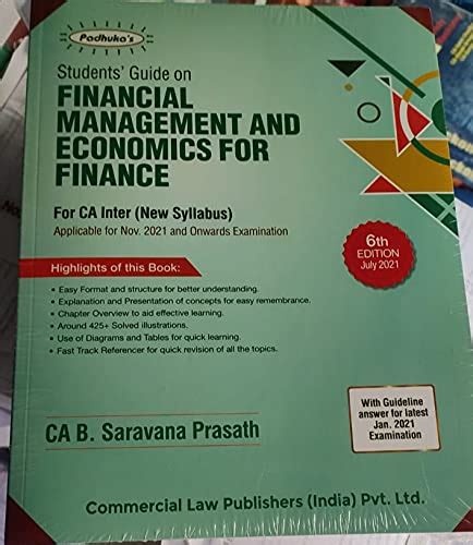 Students Guide on Financial Management and Economics for finance (for ...