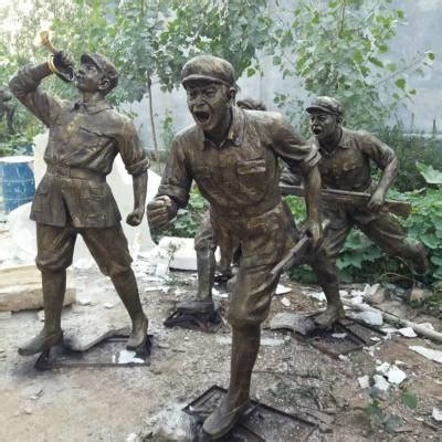 玻璃钢防八路军解放红军雕塑 英雄人物抗战时期吹号吹喇叭革命人-阿里巴巴