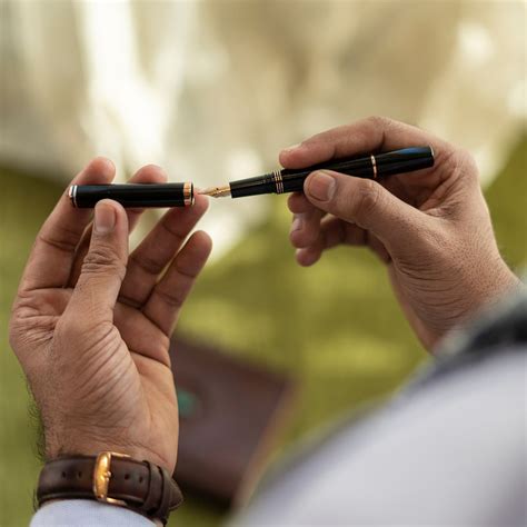 Buy Lapis Bard Contemporary Fountain Pen Medium - Black With Rose-Gold ...