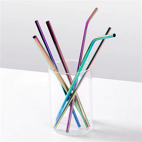 Drinking Straw Reusable Straws with Cleaner Brush Set High Quality Eco ...