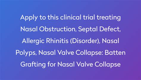 Batten Grafting for Nasal Valve Collapse Clinical Trial 2024 | Power