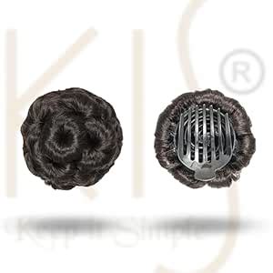 KIS Women's Hair Messy Bun Extension - Readymade Bridal Faux Synthetic ...