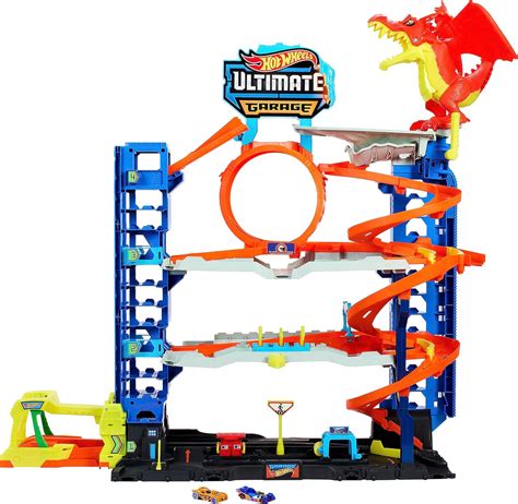 Set de juego Hot Wheels City Ultimate Garage con 2 coches fundidos a ...