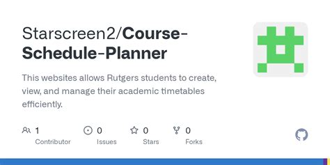 GitHub - Starscreen2/Course-Schedule-Planner: This websites allows ...