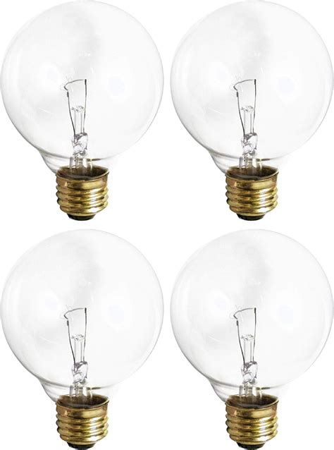 GE 26535 40-Watt G25 Crystal Clear Bulbs, 3-Pack - Incandescent Bulbs ...