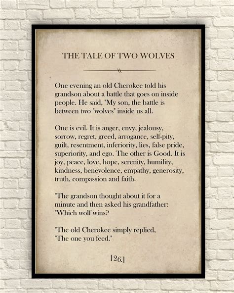 Tale Of Two Wolves Printable - Printable And Enjoyable Learning