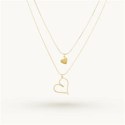 Dual Heart Layer Necklace – PALMONAS