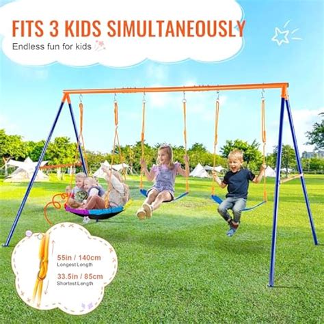 VEVOR Swing Sets for Backyard, with 1 Saucer Swing India | Ubuy