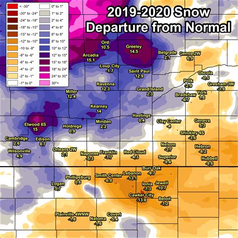 2019-2020 Seasonal Snow Summary for Our Coverage Area (Includes Totals ...