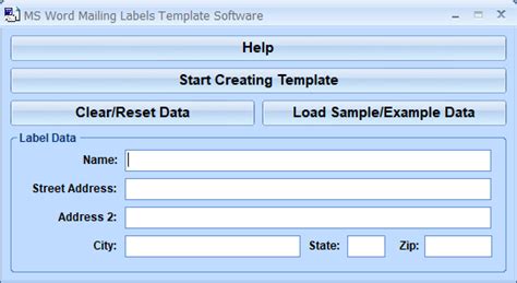 MS Word Mailing Labels Template Software