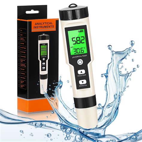 Buy Hydrogen Water Tester 4 in 1 PH,H2,ORP&Temp,pH Meter ORP Meter Hydrogen Tester for Water ...