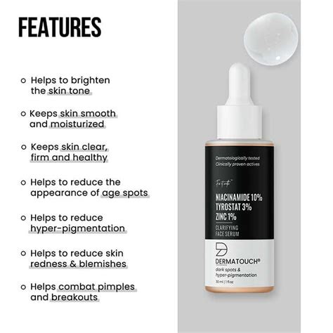 Buy DERMATOUCH 10% NIACINAMIDE, 3% TYROSTAT & ZINC 1% CLARIFYING FACE ...