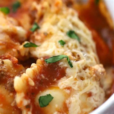 Crockpot Lasagna With Ravioli - The Carefree Kitchen