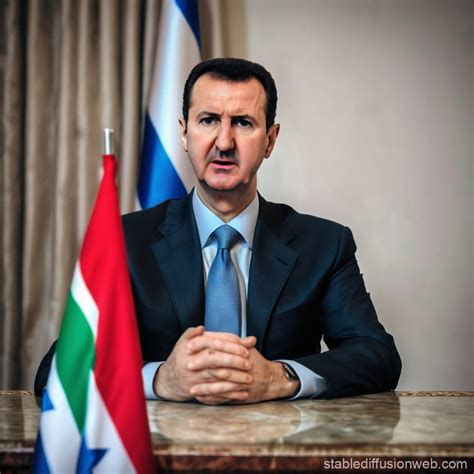 Bashar al Assad with Measles and Israeli Flag | Stable Diffusion Online
