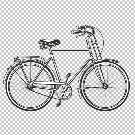 Un disegno di una bicicletta con un disegno in bianco e nero su uno ...