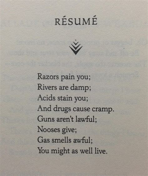 [POEM] Résumé by Dorothy Parker : r/Poetry