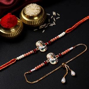 periapt Bhaiya Bhabhi Rakhi Set of 1 Bhai Bhabhi Rakhi | Perfect for ...