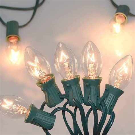 CHYParty C7 Christmas Lights 25FT Outdoor Vintage Incandescent String ...