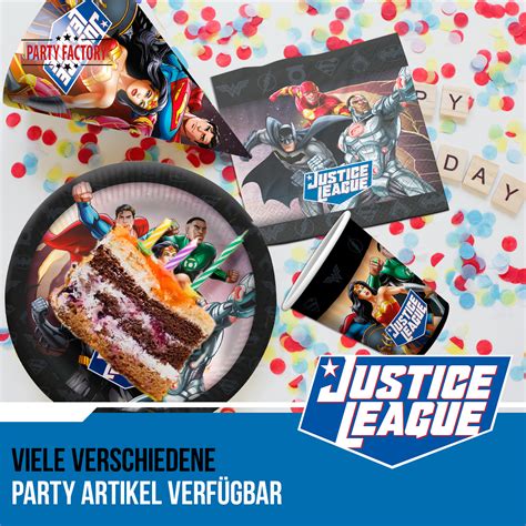 Justice League Party Popper – 10er Set, 40 cm Konfettikanone