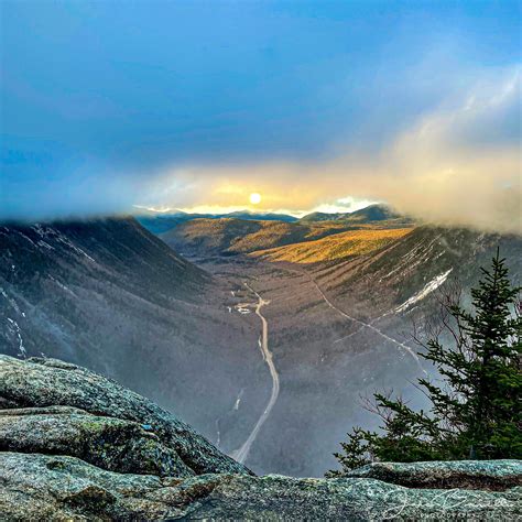Cloudy sunrise from Mt. Willard. Crawford Notch - The White Mountains ...