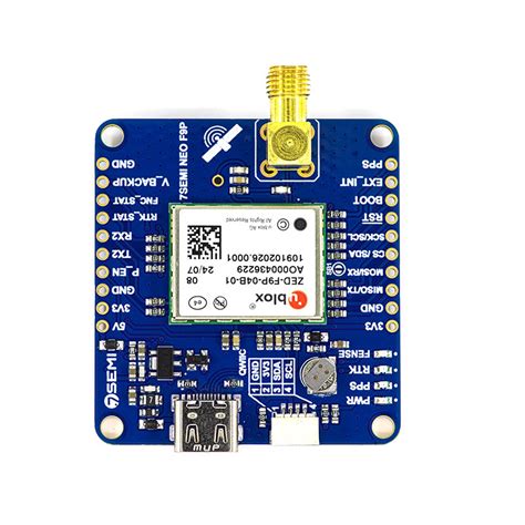 7Semi ZED-F9P Dual-band GNSS RTK SMA Modem
