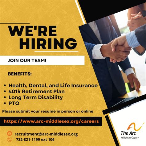 The Arc Middlesex County on LinkedIn: #wearehiring #applytoday # ...