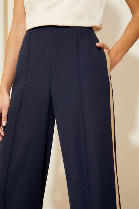 Buy Friends Like These Navy Blue Side Stripe Utility Trousers from the ...