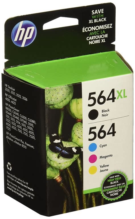 Buy HP 564XL/564 High Yield Black and Standard C/M/Y Color Ink ...