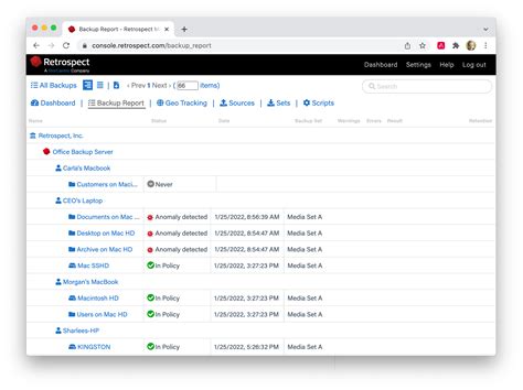 Retrospect Backup 的图像结果
