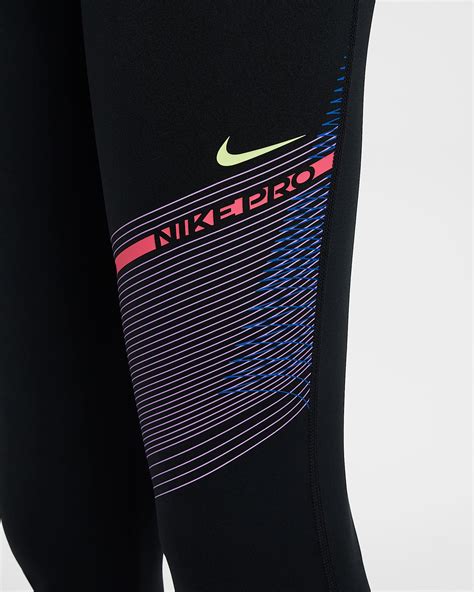 Nike Pro Girls' Dri-FIT Mid-Rise Leggings. Nike SG