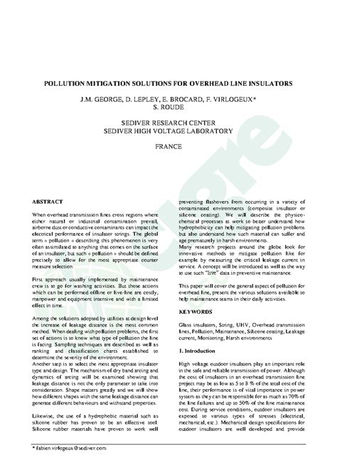 Sedoc 18322 - Pollution Mitigation Solutions for Overhead Line ...