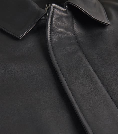 Simkhai Black Leather Landon Jacket | Harrods IN