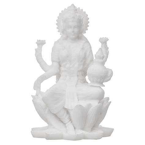 White Polyresin Goddess Laxmi Statue – eCraftIndia