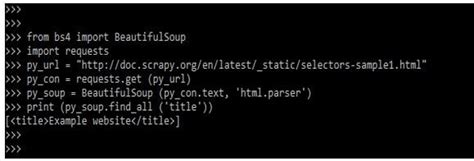 Image result for Python BeautifulSoup Examples
