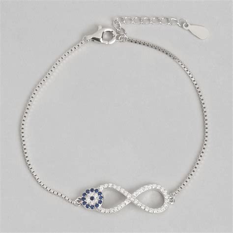 Infinity Evil Eye 925 Silver Bracelet - Valentine's Gift – Zavya