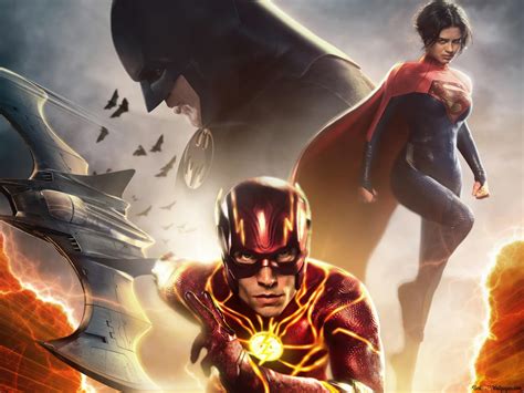 The Flash 2023 Batman, Supergirl and Flash 4K wallpaper download