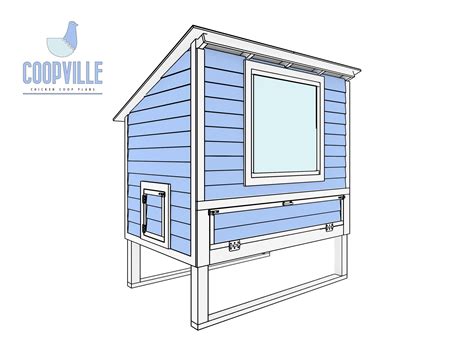 Compact Chicken Coop Blueprint: 6x4 DIY Walk-in Coop Plans for up to 6 ...