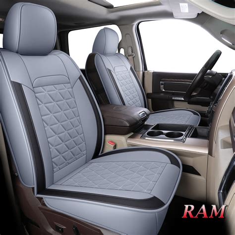 Coverado Car Seat Covers Full Set, Dodge RAM Seat Cover Waterproof Leather Protector Fit 2002 ...