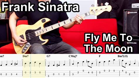 Frank Sinatra - Fly Me To The Moon // BASS COVER + Play-Along Tabs ...