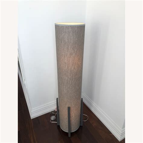 Crate & Barrel Weave Greige Floor Lamp - AptDeco
