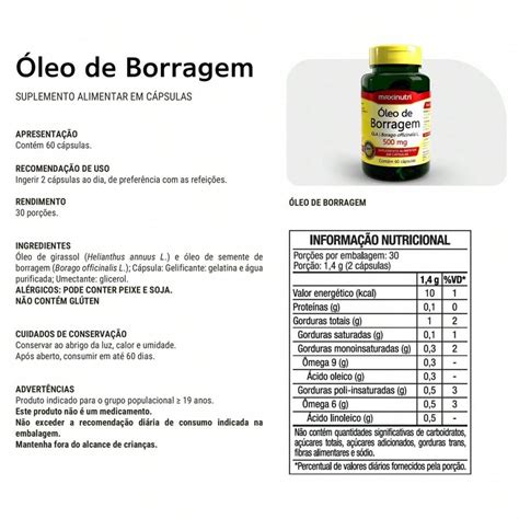 Kit 2 Oleo de Borragem 500mg com 60 Capsulas Maxinutri | SHEIN Brasil
