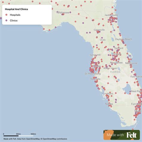 Map Of Hca Hospitals In Florida | Maps Of Florida
