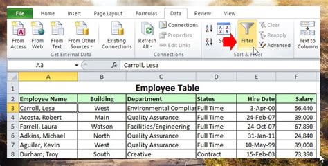 Image result for Enable Filtering Excel